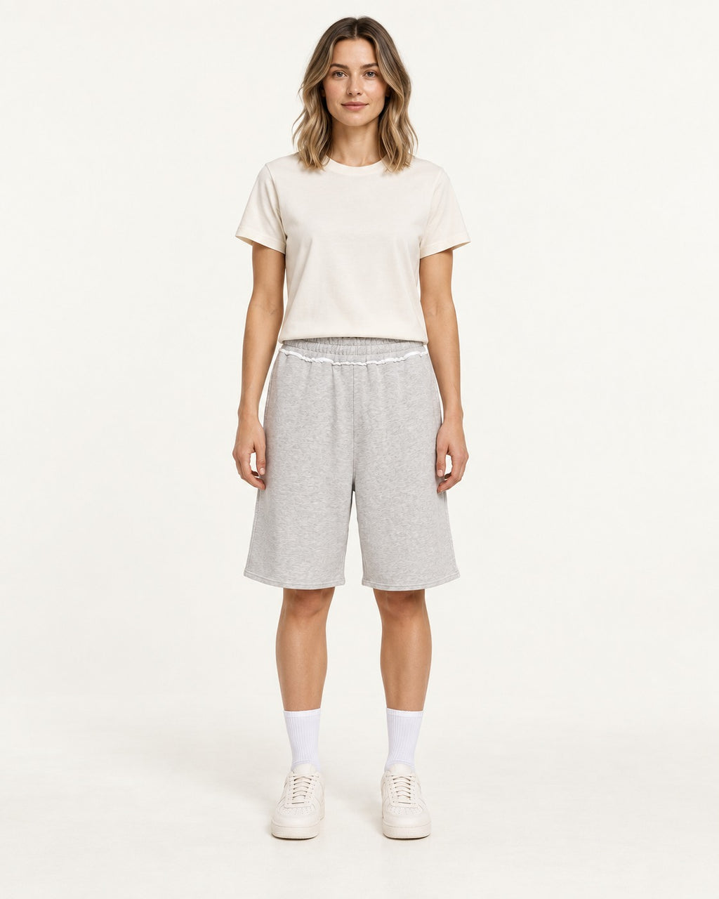 Raw Edge Fleece Shorts