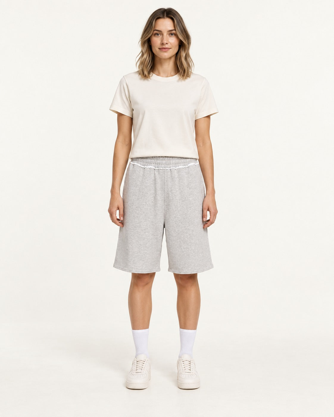 Raw Edge Fleece Shorts