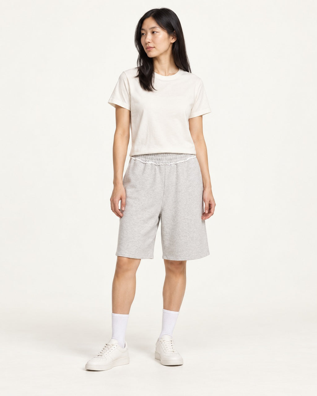 Raw Edge Fleece Shorts