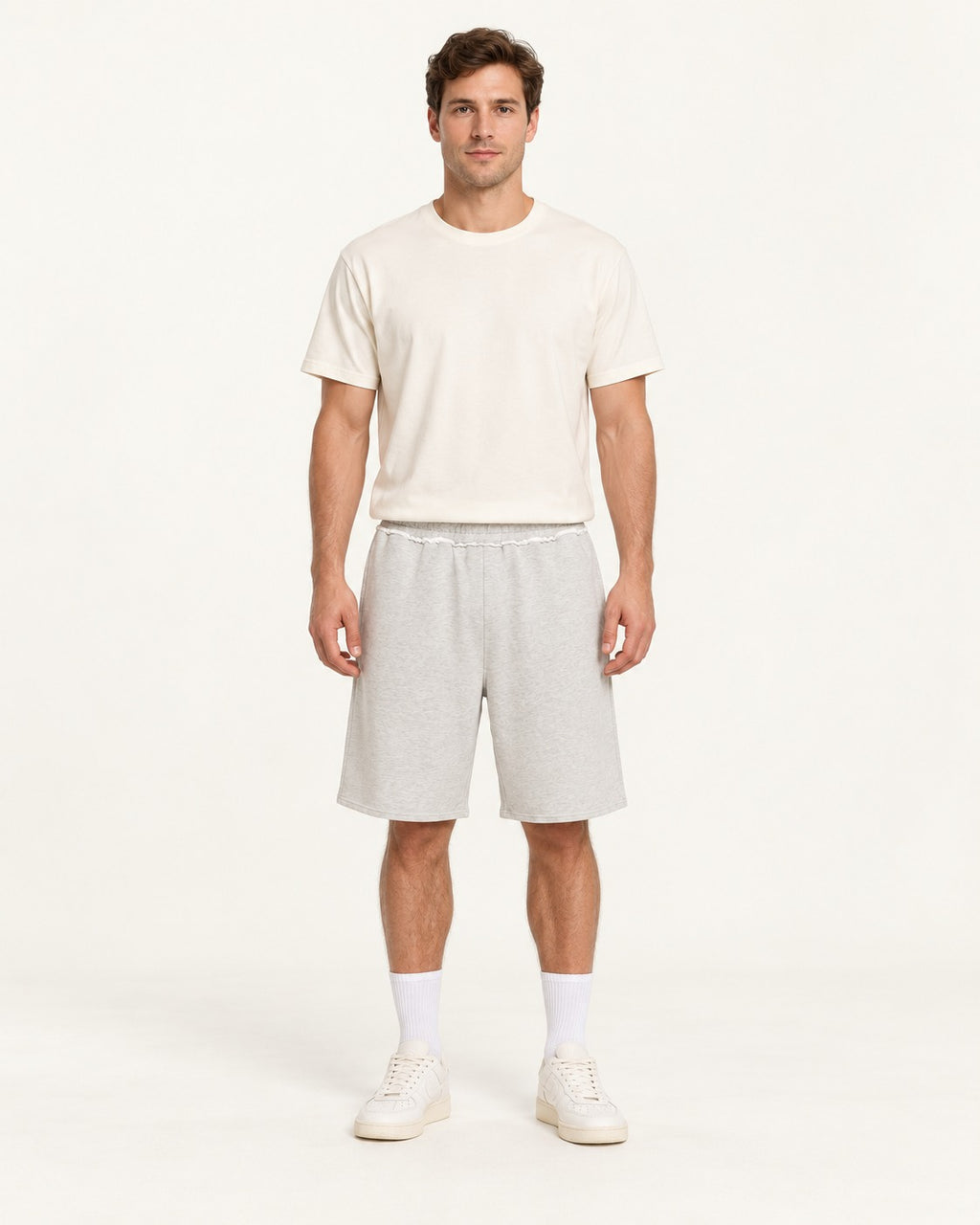 Raw Edge Fleece Shorts