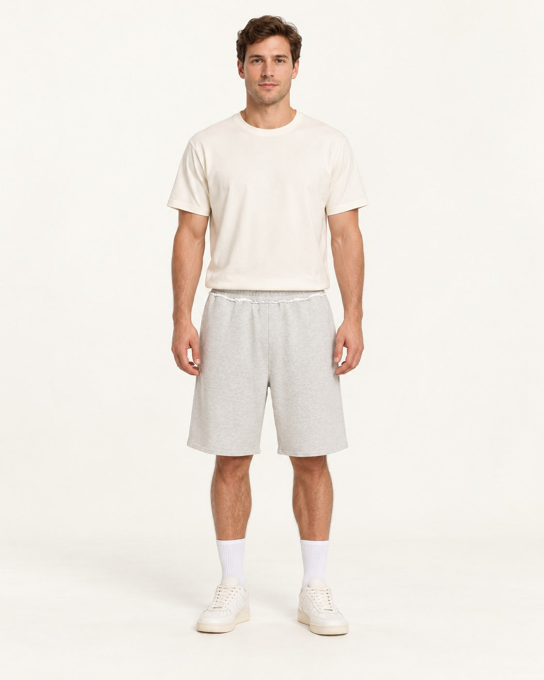 Raw Edge Fleece Shorts