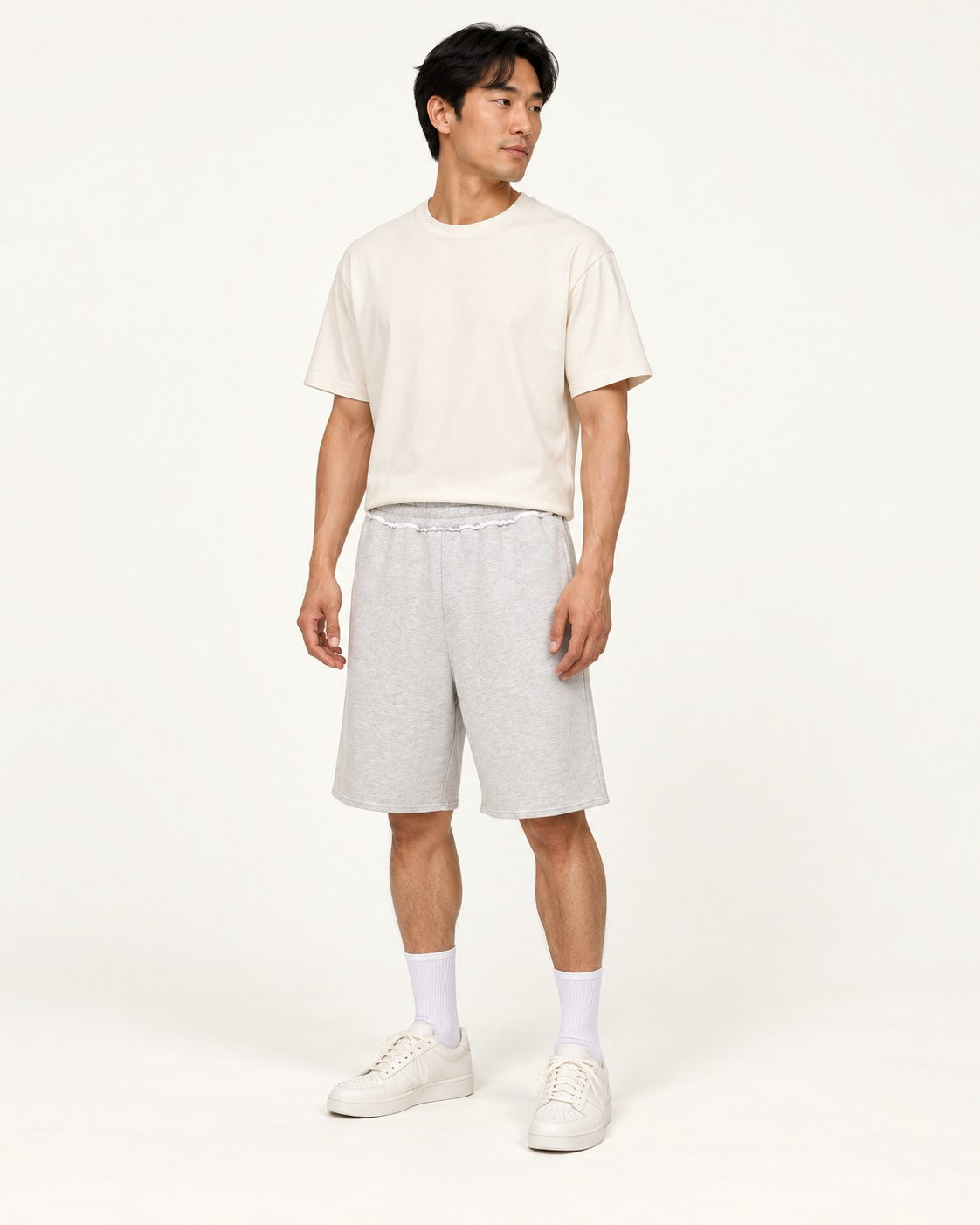 Raw Edge Fleece Shorts