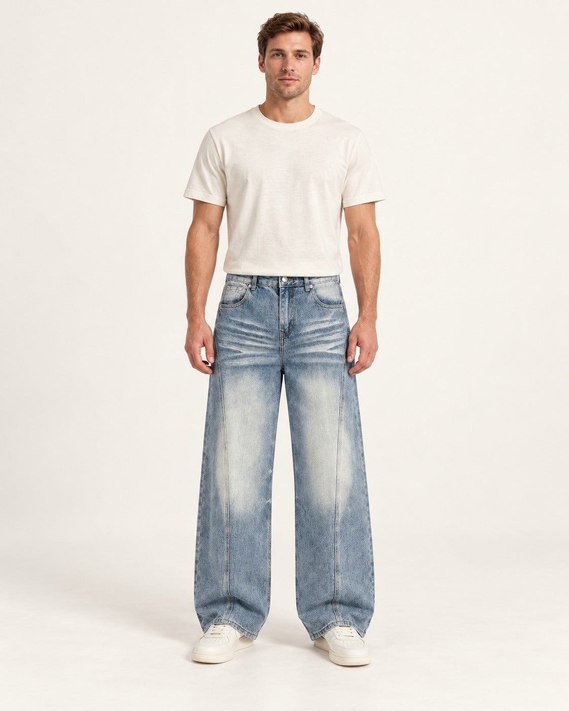Women's Vintage Wash Wide-Leg Jeans