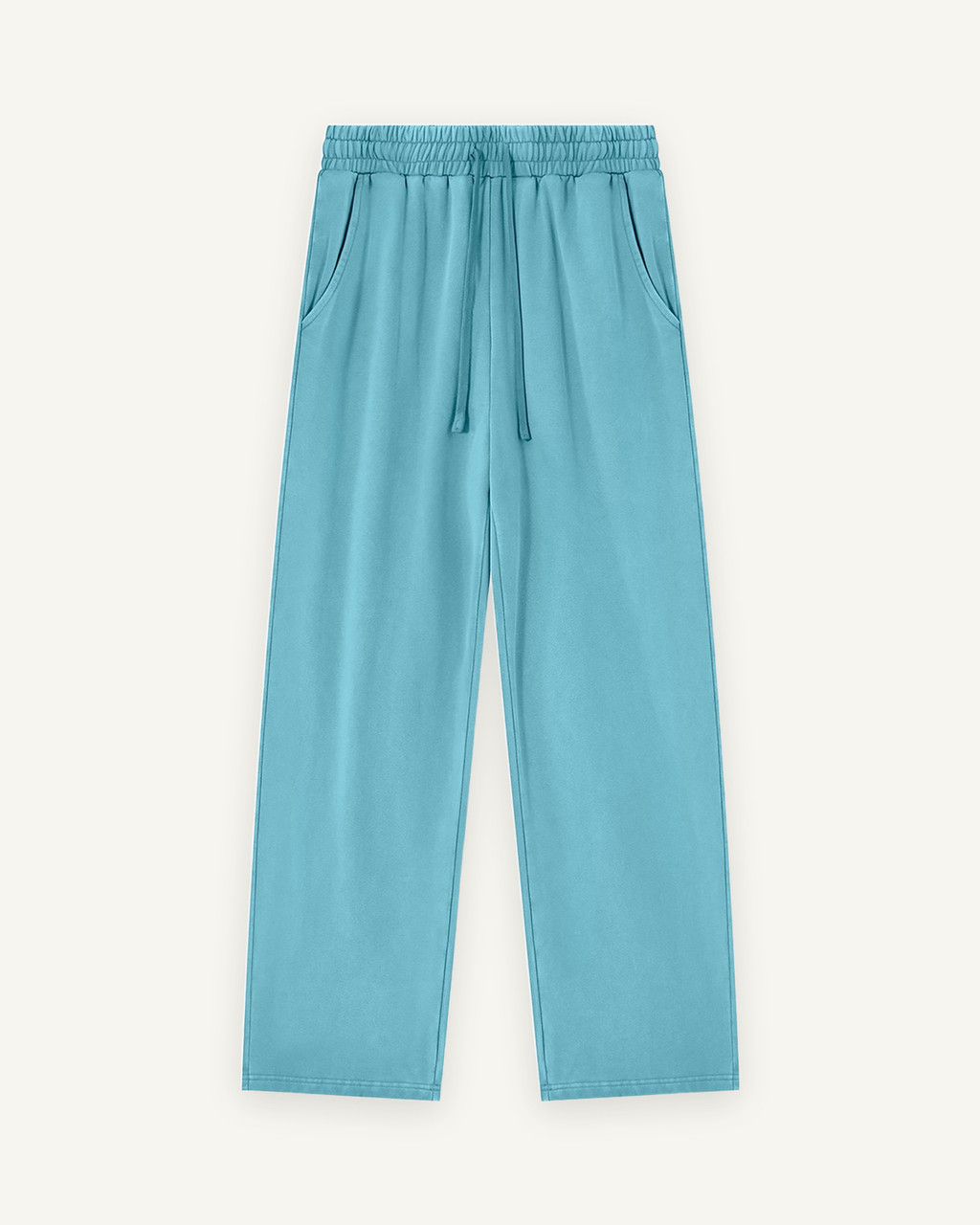 Home & Away Sweatpant in Sky Blue, front: 420 gsm heavyweight cotton knit with a vintage wash