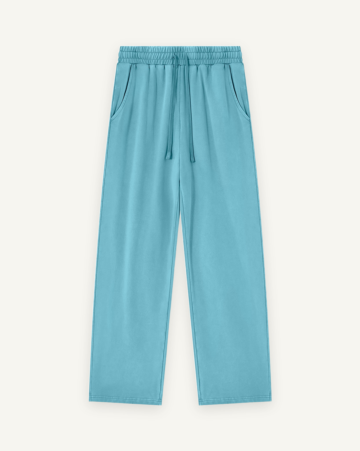 Home & Away Sweatpant in Sky Blue, front: 420 gsm heavyweight cotton knit with a vintage wash