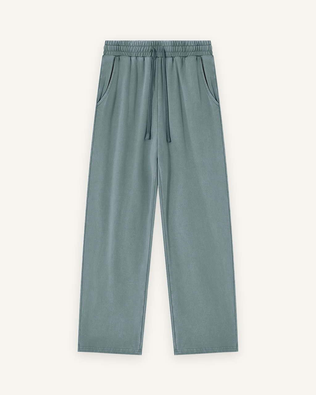 Home & Away Sweatpant in Haze Blue, front: 420 gsm heavyweight cotton knit with a vintage wash