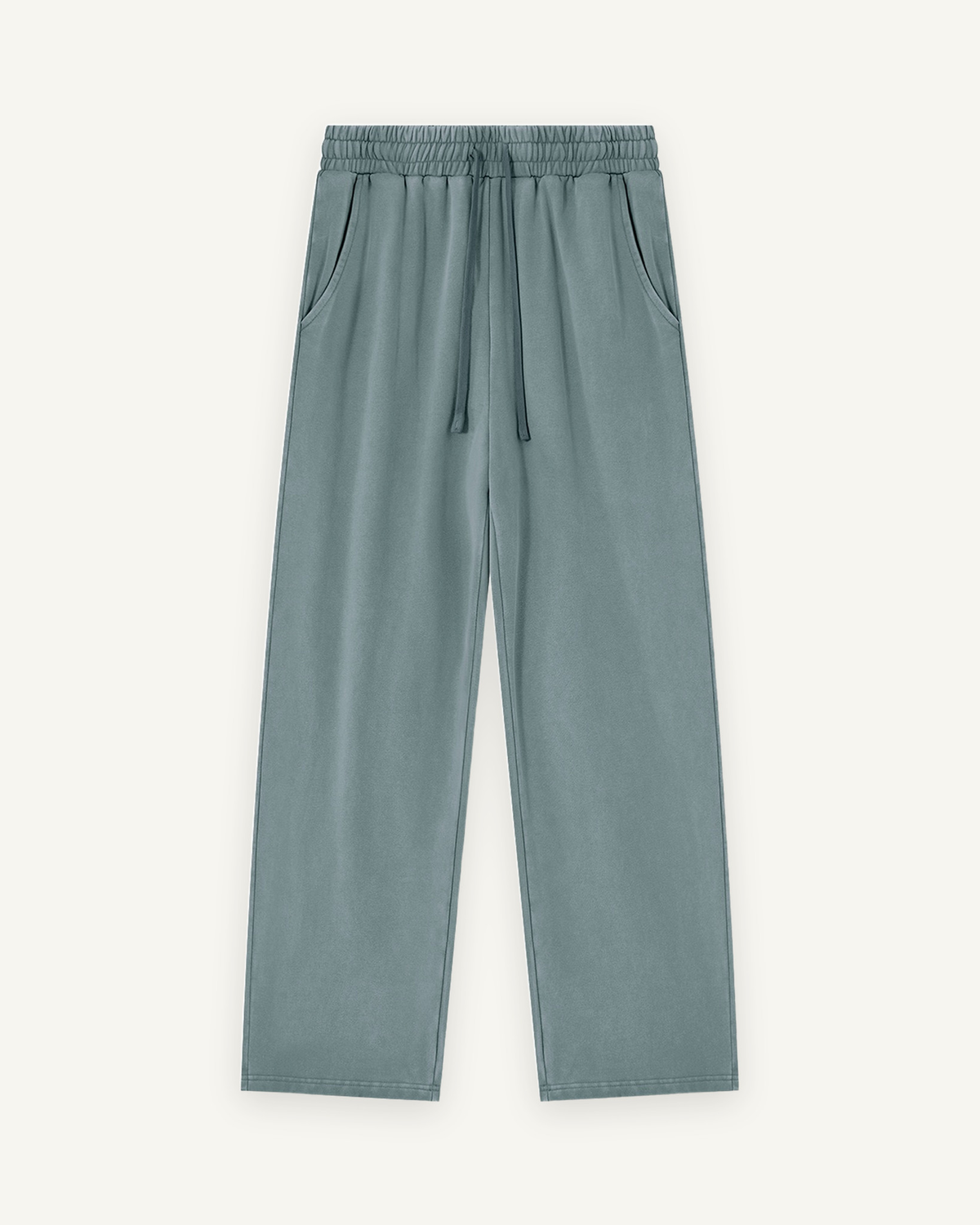 Home & Away Sweatpant in Haze Blue, front: 420 gsm heavyweight cotton knit with a vintage wash