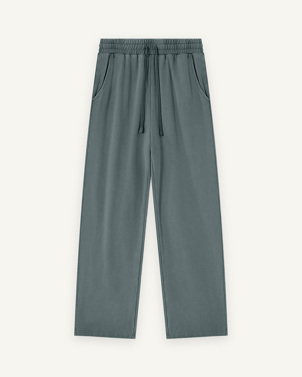 Home & Away Sweatpant in Gray Blue, front: 420 gsm heavyweight cotton knit with a vintage wash