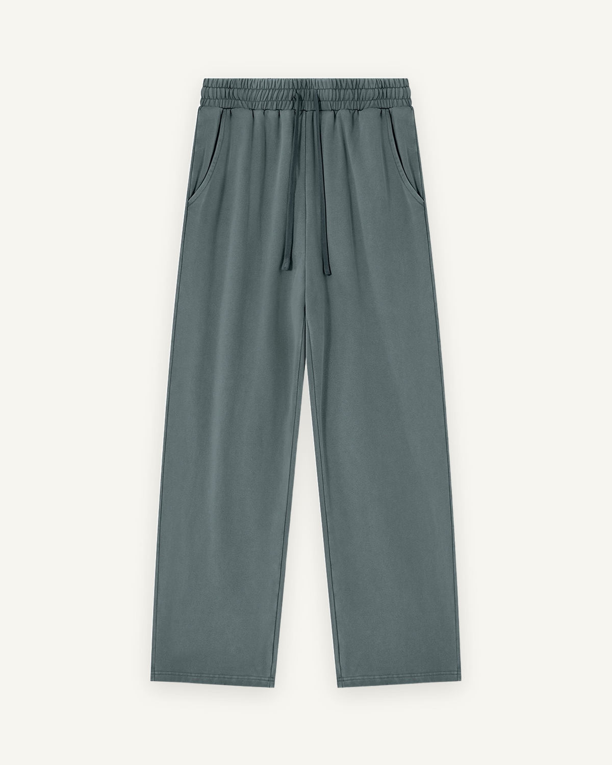 Home & Away Sweatpant in Gray Blue, front: 420 gsm heavyweight cotton knit with a vintage wash