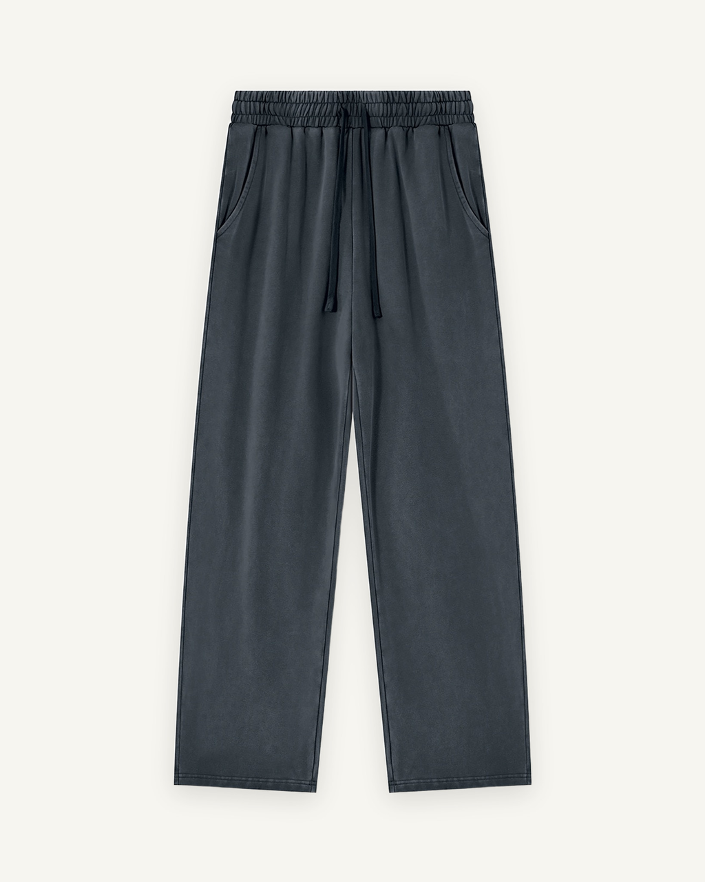 Home & Away Sweatpant in Washed Blue, front: 420 gsm heavyweight cotton knit with a vintage wash