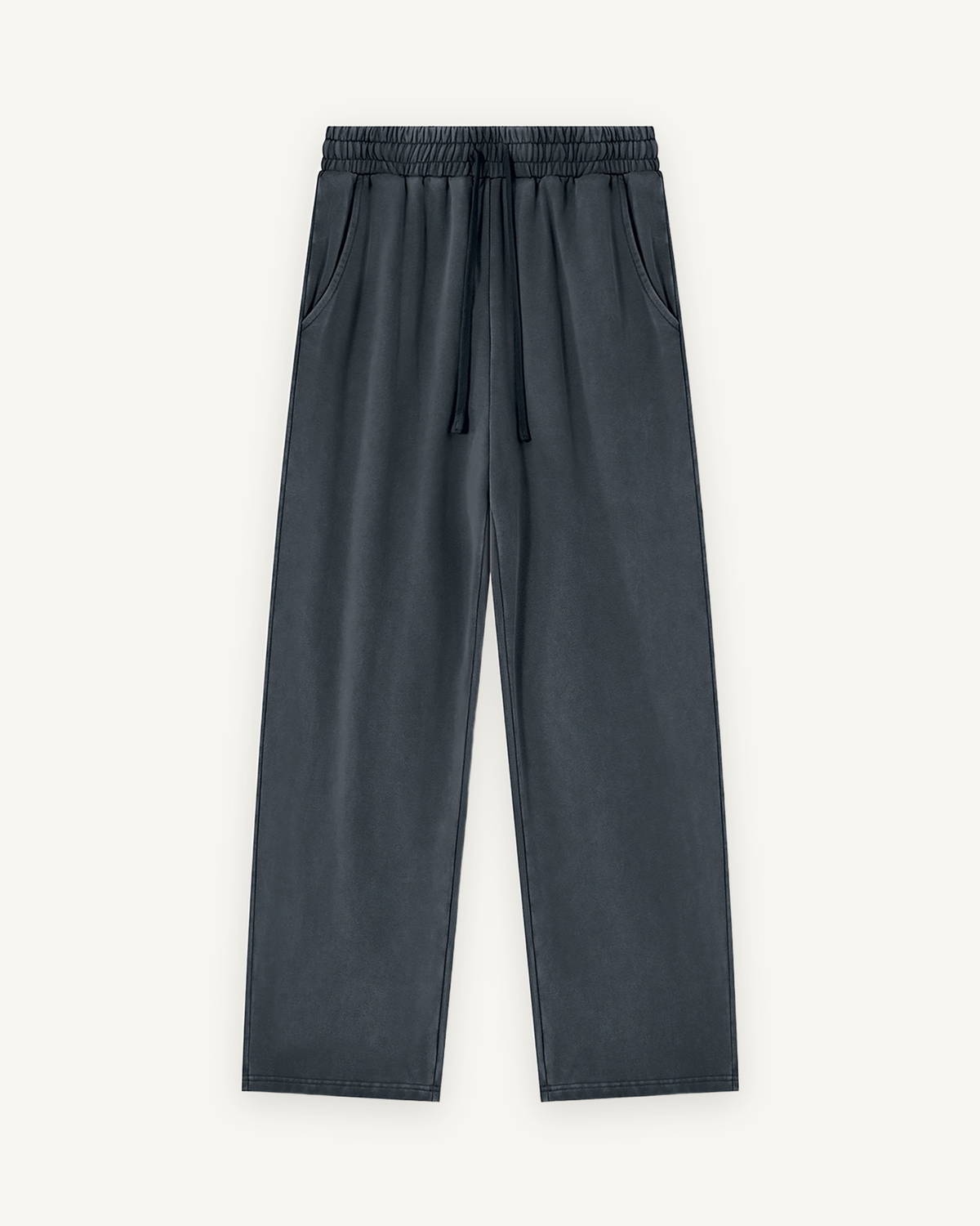 Home & Away Sweatpant in Washed Blue, front: 420 gsm heavyweight cotton knit with a vintage wash