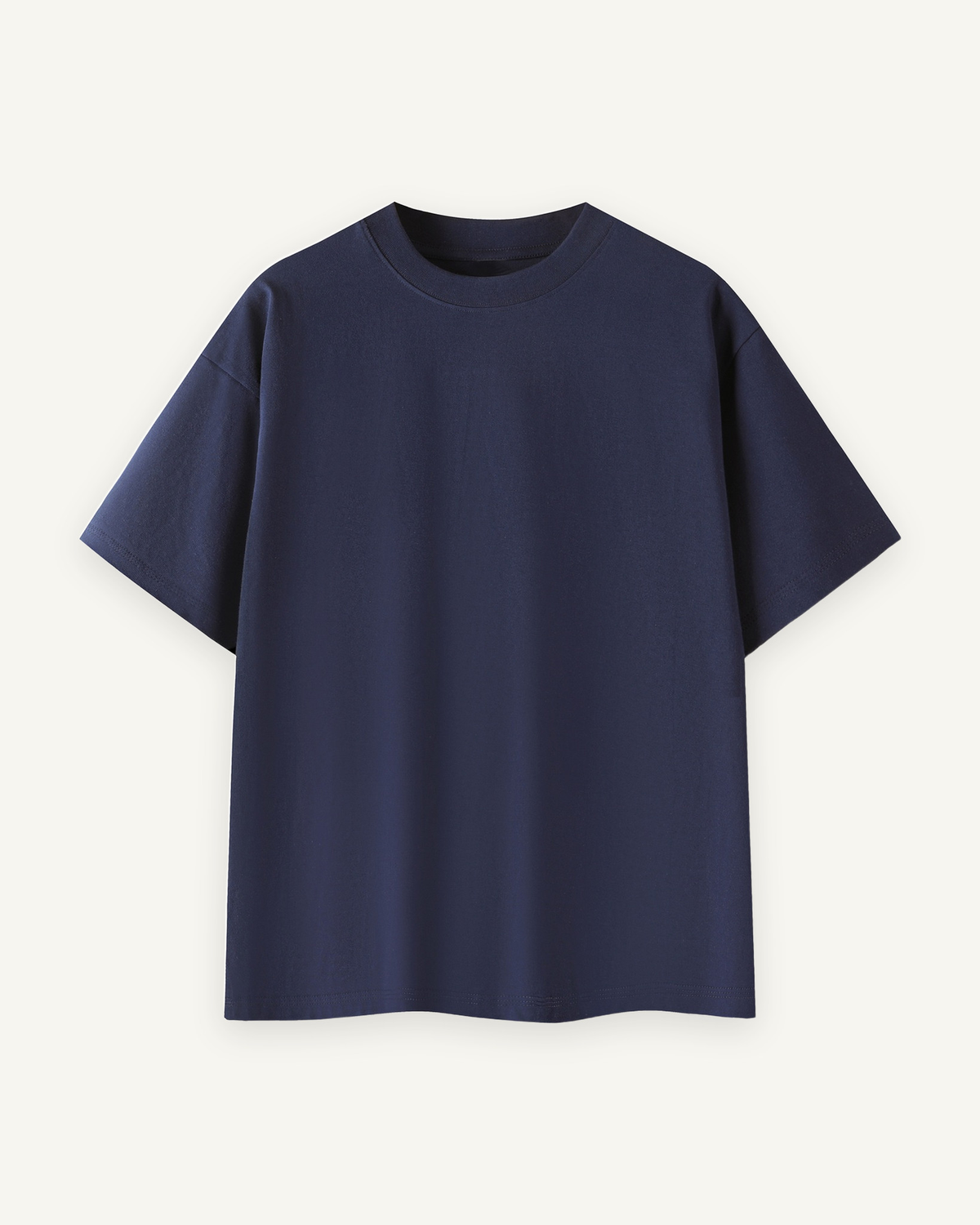 Home & Away Everyday Tee in Navy Blue, front: 260 gsm 100% cotton jersey
