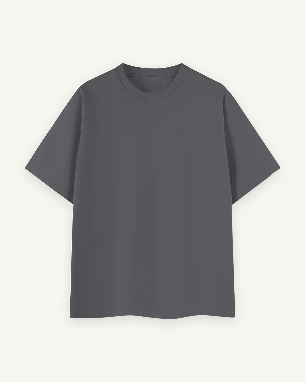 Home & Away Everyday Tee in Dark Gray, front: 260 gsm 100% cotton jersey