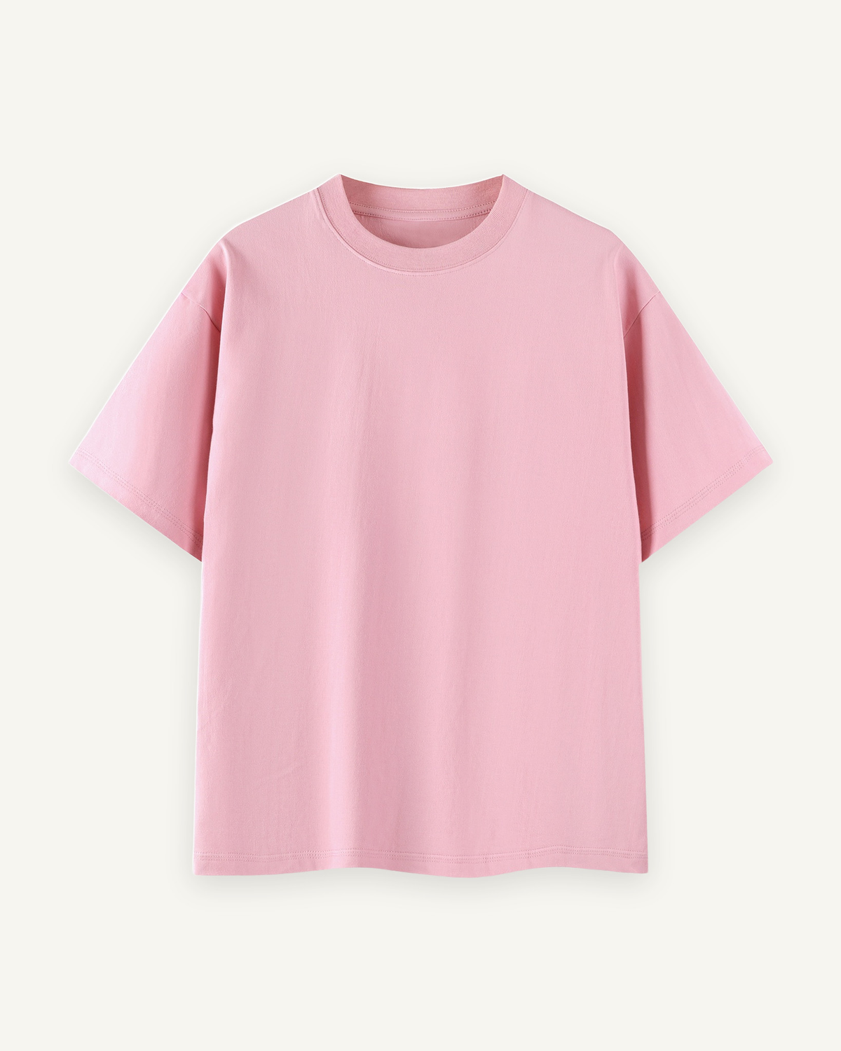 Home & Away Everyday Tee in Pink, front: 260 gsm 100% cotton jersey