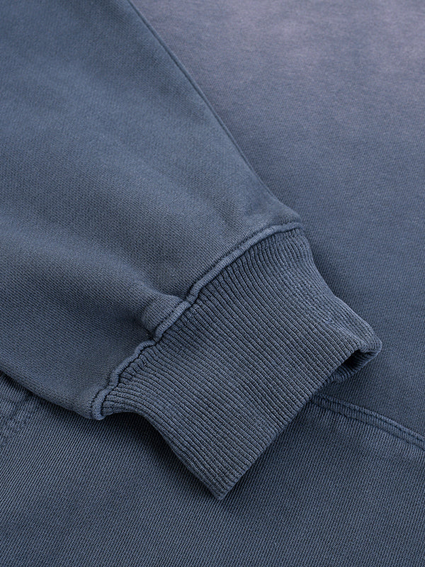 Home & Away Boyfriend Hoodie in Gray, construction detail, supplier photograph of the garment