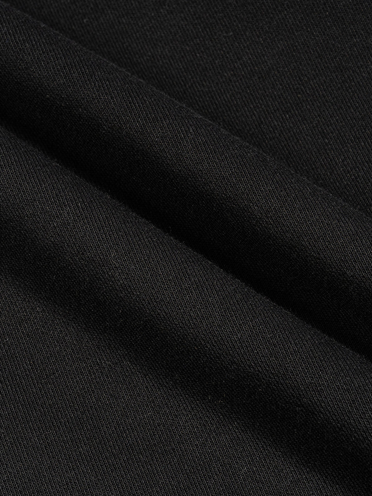 Home & Away Terry Tank in Black, French terry fabric detail, supplier photograph of the garment