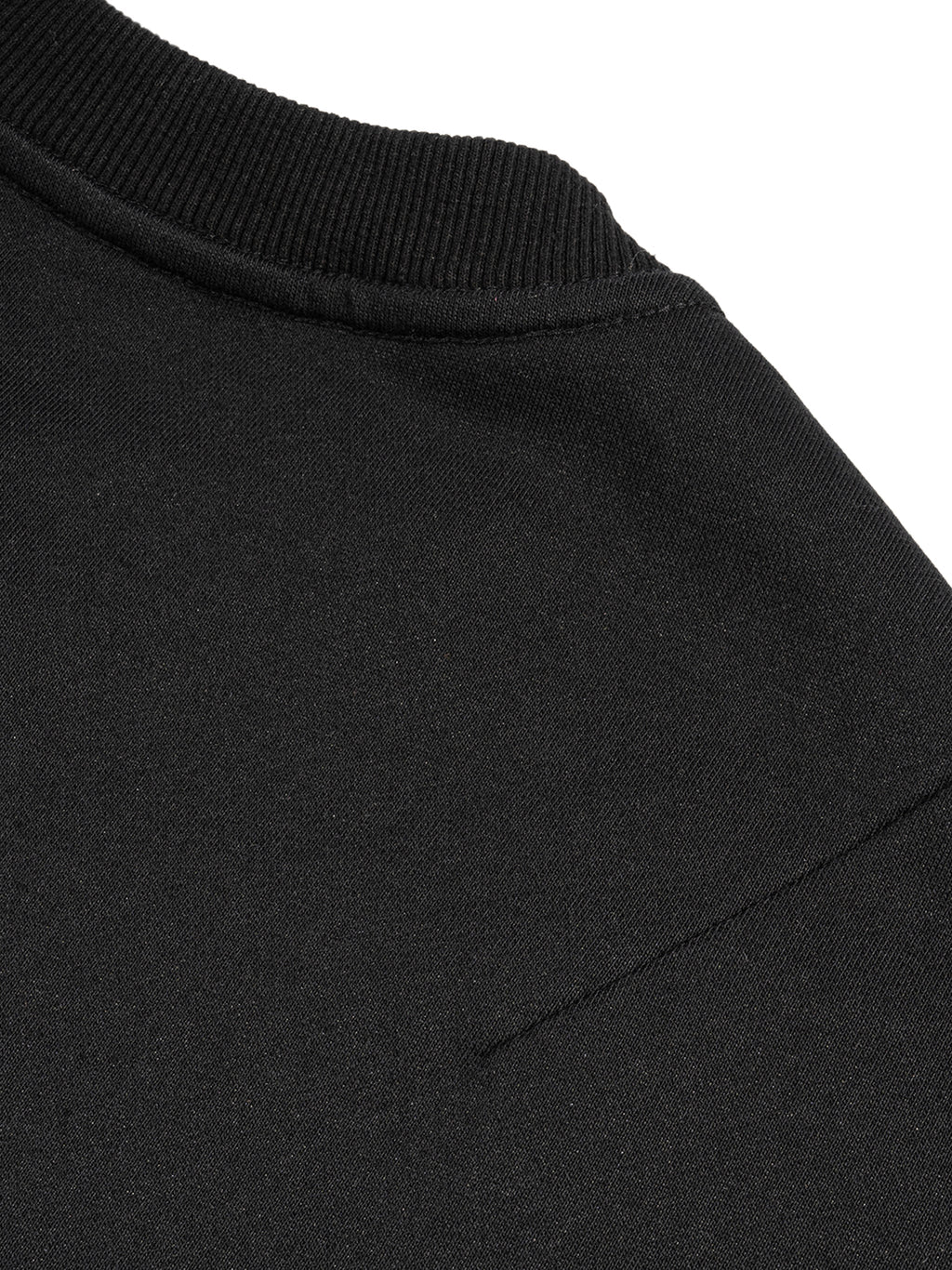 Home & Away Terry Tank in Black, construction detail, supplier photograph of the garment