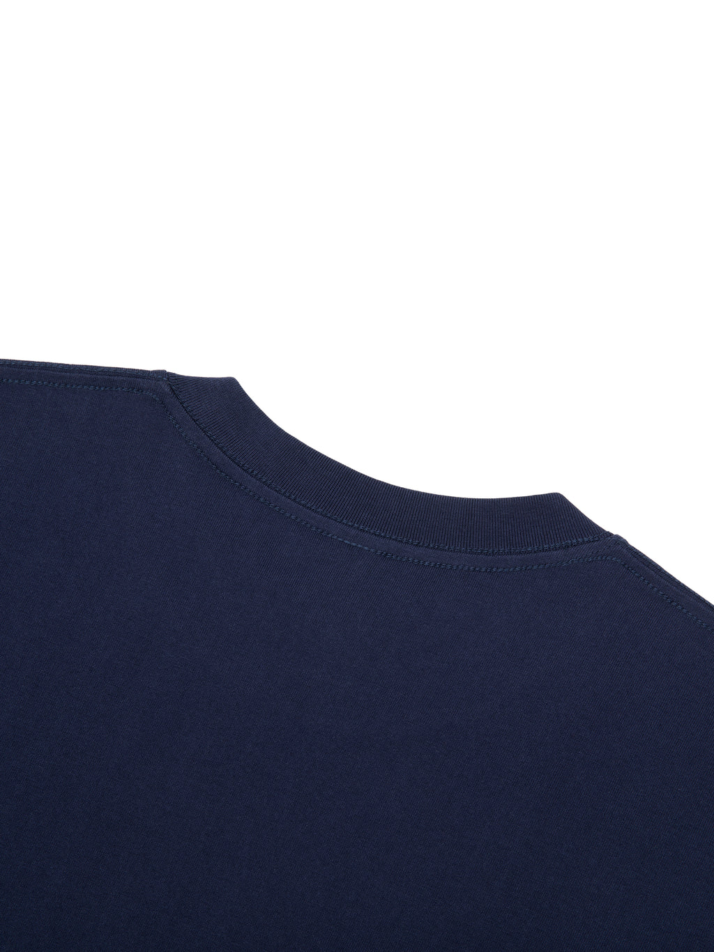 Home & Away Everyday Tee in White Gray, construction detail, supplier photograph of the garment