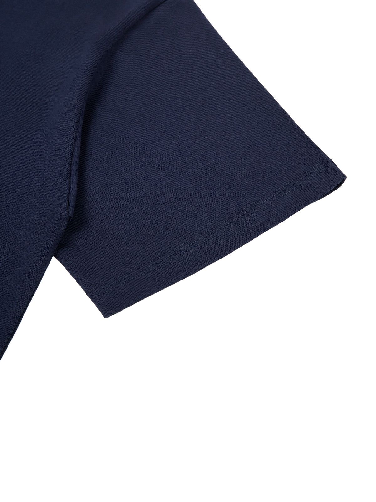 Home & Away Everyday Tee in White Gray, construction detail, supplier photograph of the garment