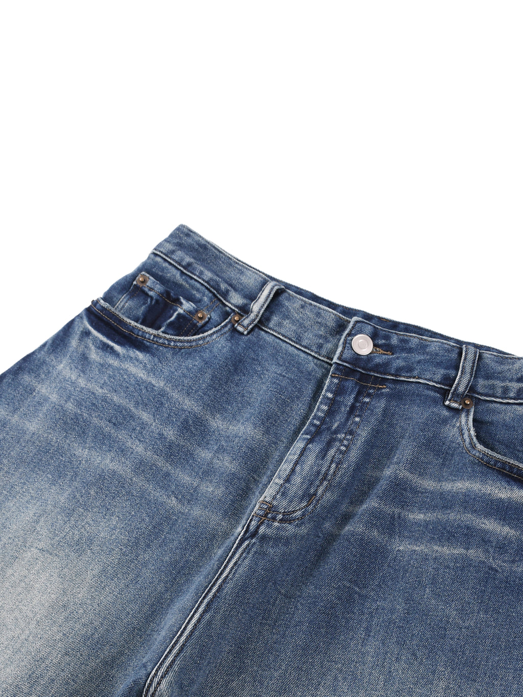 Sunfade Jean in Blue, construction detail, supplier photograph of the garment