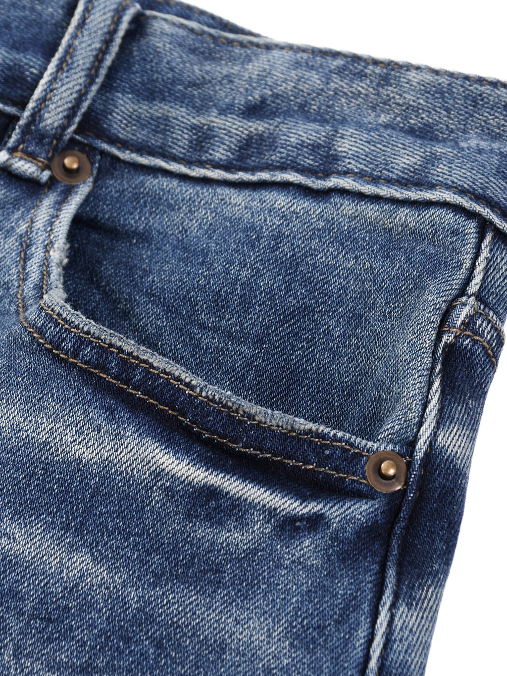 Sunfade Jean in Blue, construction detail, supplier photograph of the garment