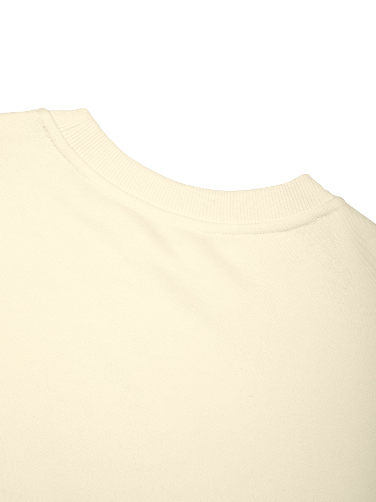 Home & Away Crewneck in Gray, construction detail, supplier photograph of the garment