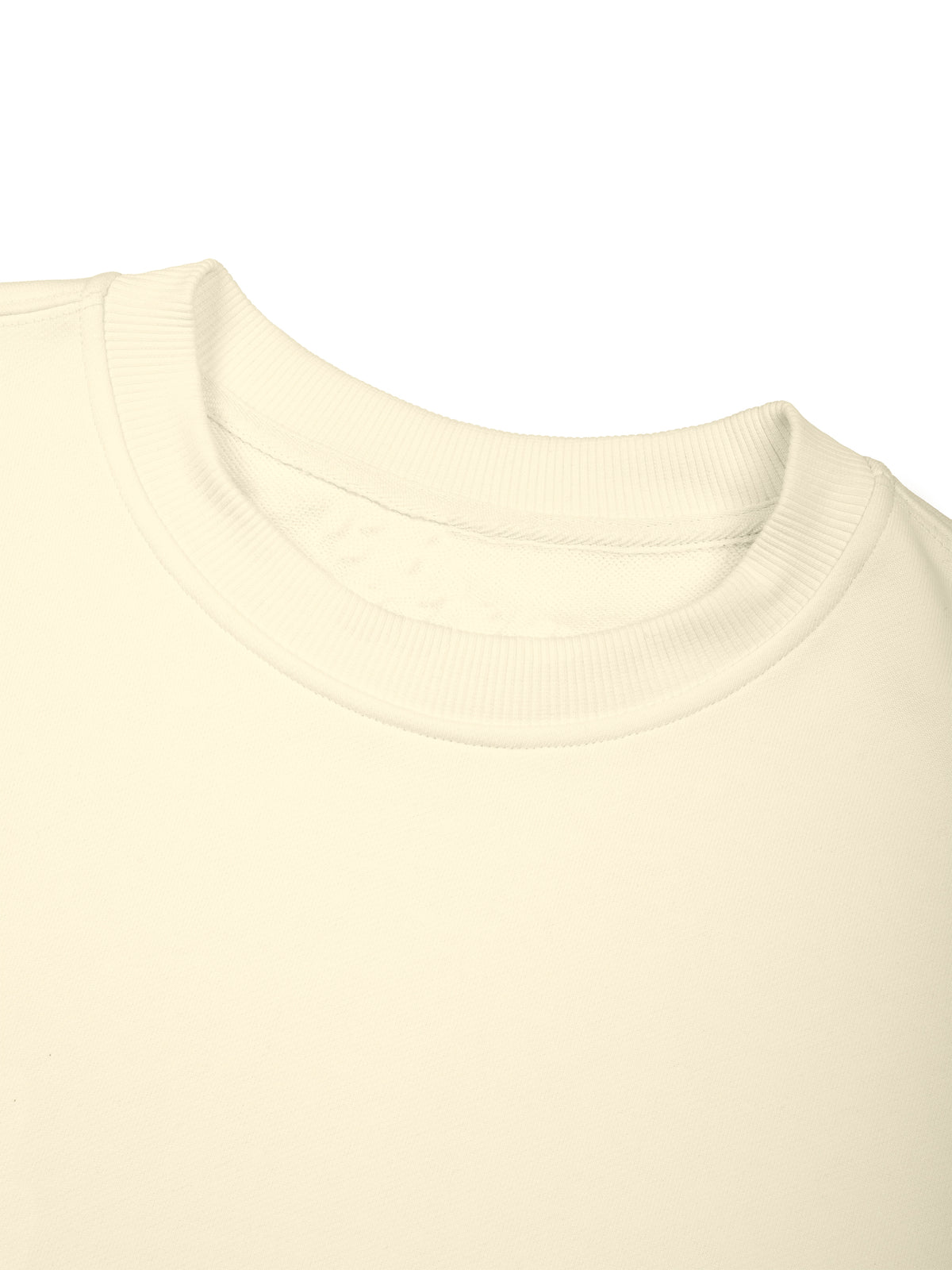 Home & Away Crewneck in Gray, construction detail, supplier photograph of the garment